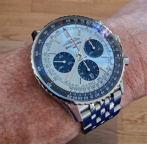 breitling navitimer eisblau|Unboxing: Breitling Navitimer B01 Chronograph Ice Blue Dial .